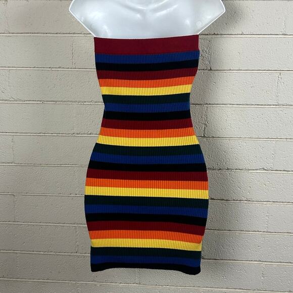 Urban Outfitters Rainbow Tube Mini Dress size M - Picture 5 of 9